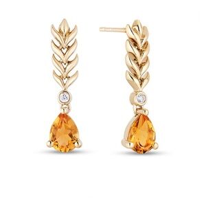 Enchanted Disney Frozen Anna citrine diamond earrings